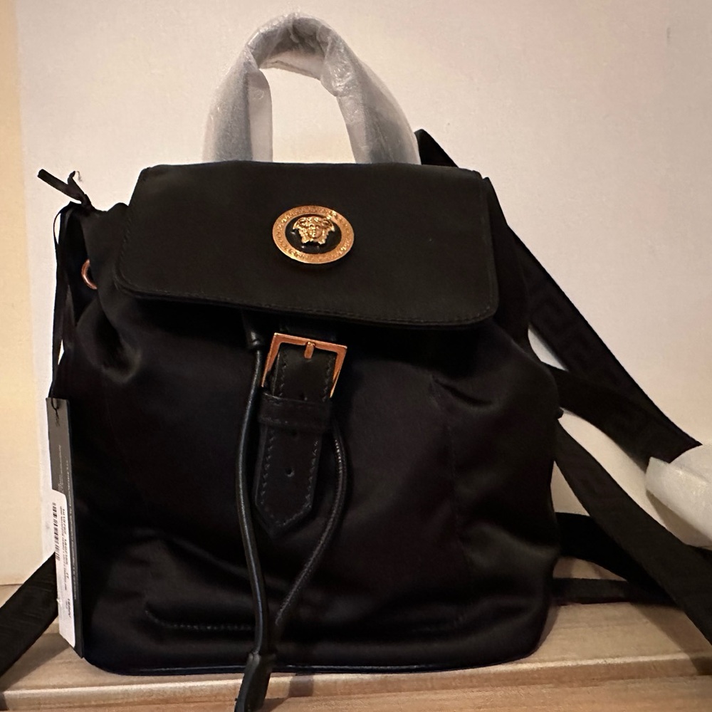 VERSACE Mini nylon drawstring backpack (NEW)